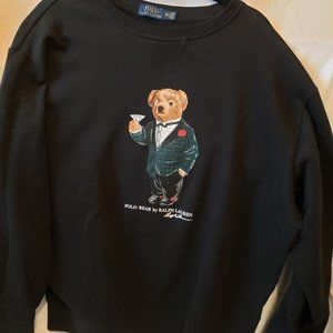 Ralph Lauren rare black vintage martini bear 2xl . Tuxedo Bear. Polo